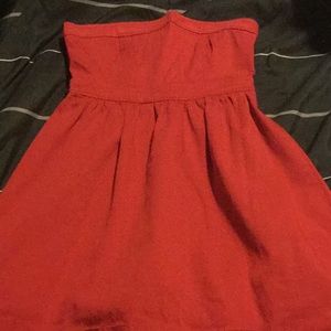 Red Strapless Dress